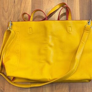 Rodan + Fields Stylish orange Tote Bag with Red Trim